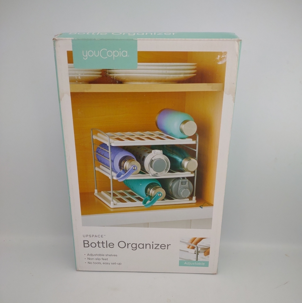 YouCopia UpSpace Bottle Organizer 3-Shelf White New In Box